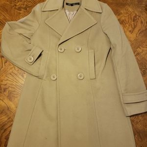Beige Kenneth Cole New York Womens Wool Blend coat